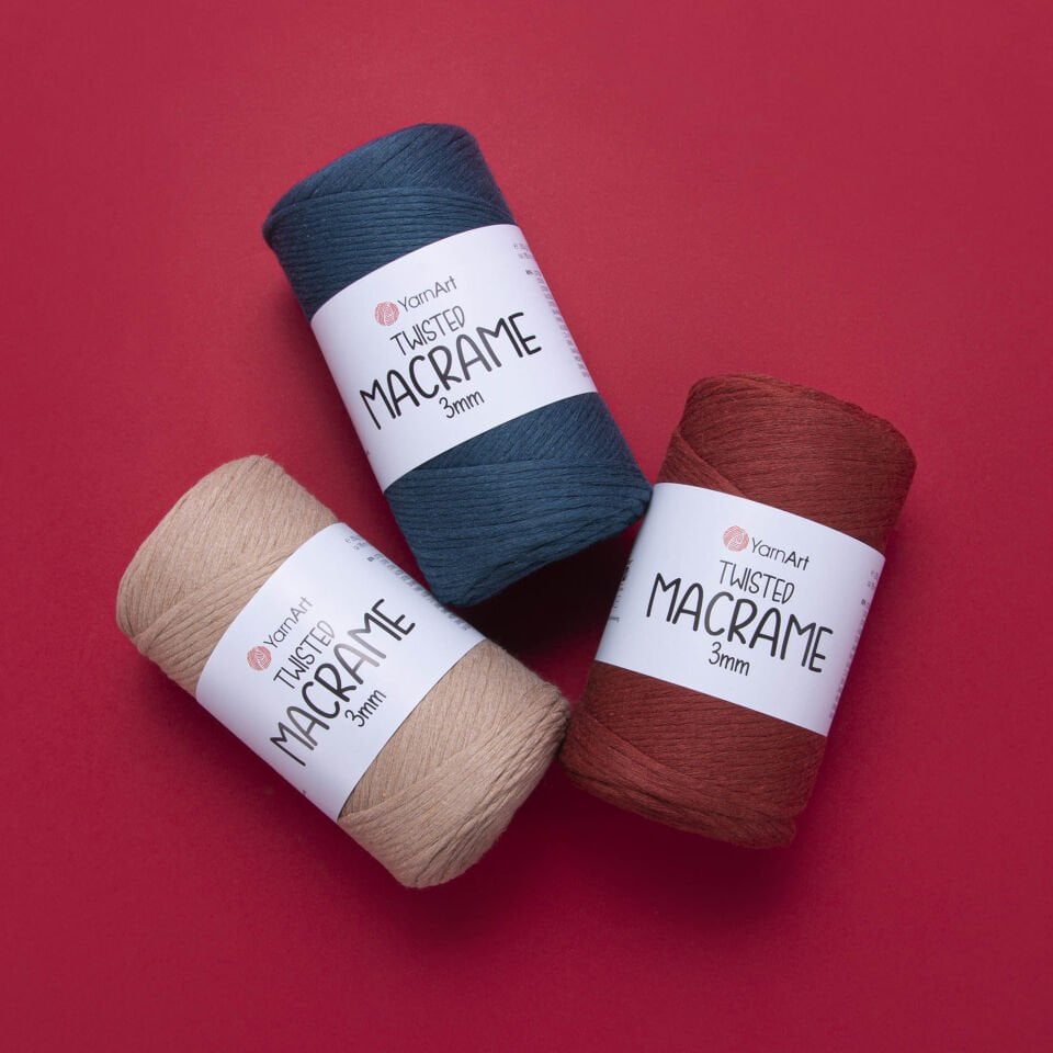 YARNART TWISTED MACRAME 3 MM - MAKROME EL ÖRGÜ İPİ