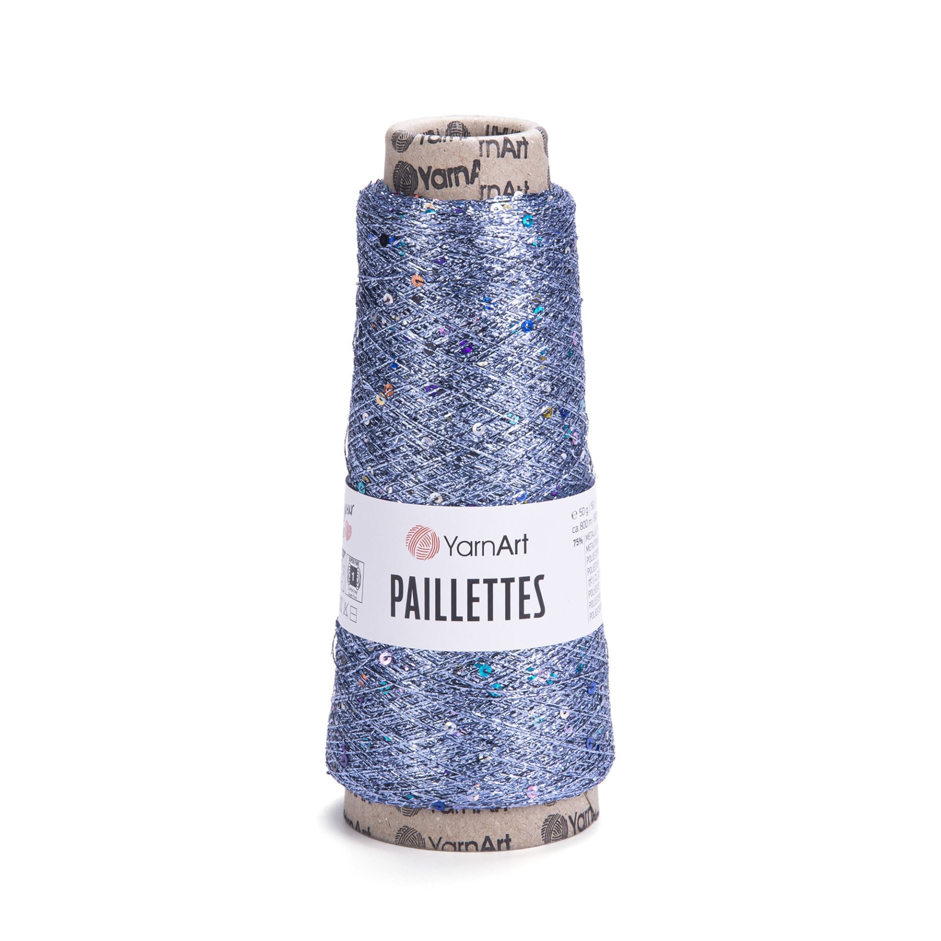 YARNART PAILLETTES - EL ÖRGÜ İPİ MAVİ - 8003