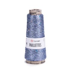 YARNART PAILLETTES - EL ÖRGÜ İPİ MAVİ - 8003