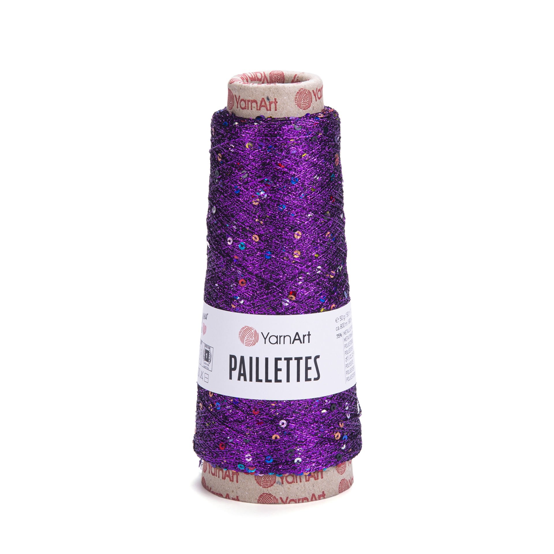 YARNART PAILLETTES - EL ÖRGÜ İPİ MOR - 8009