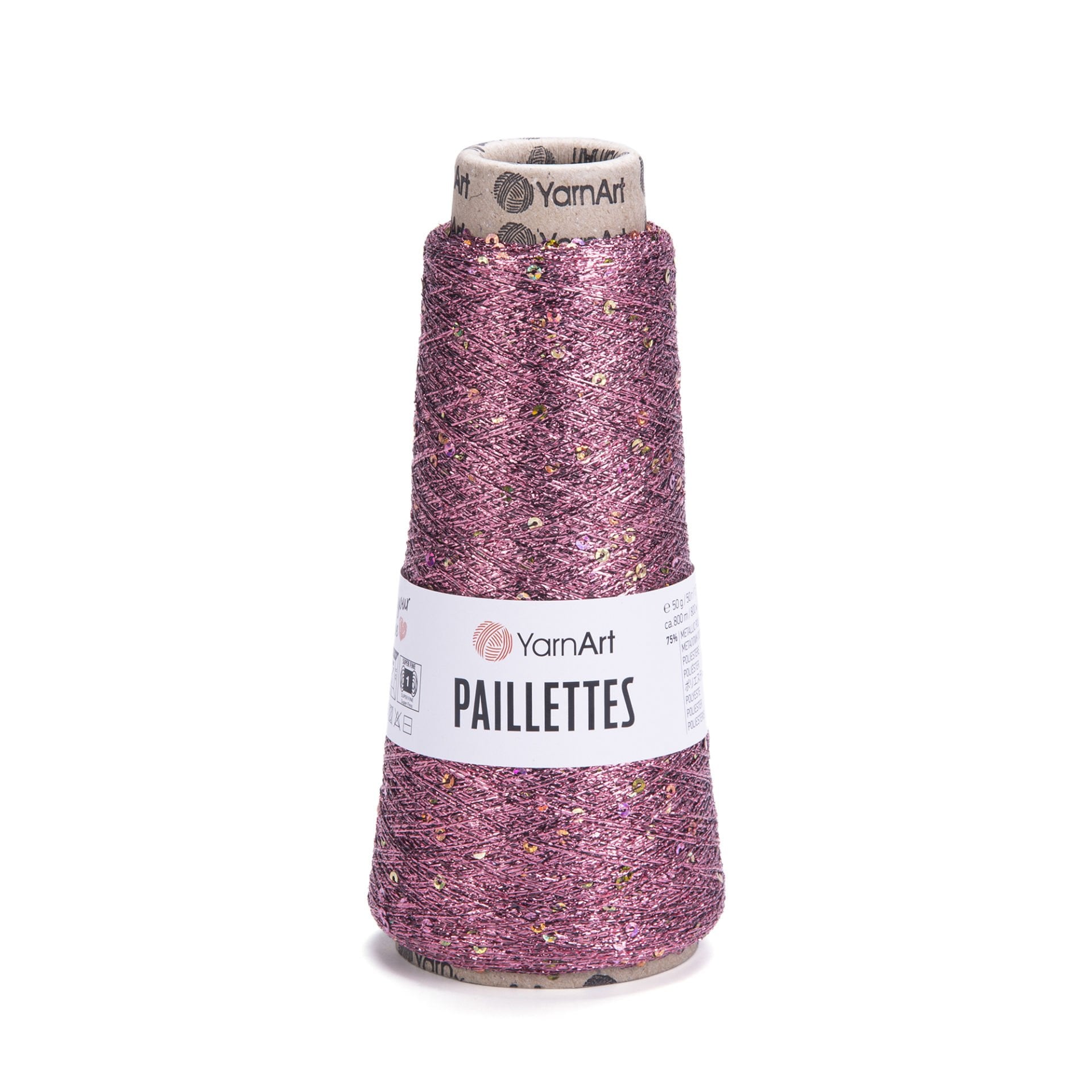 YARNART PAILLETTES - EL ÖRGÜ İPİ PEMBE - 8004