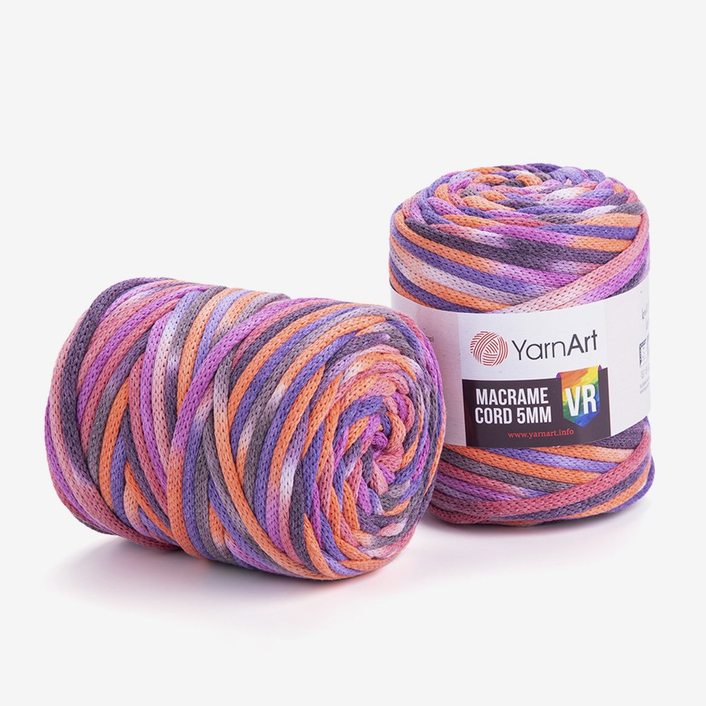 YARNART MACRAME CORD 5 MM VR - MAKROME EL ÖRGÜ İPİ EBRULİ - 922