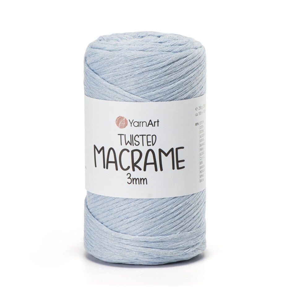 YARNART TWISTED MACRAME 3 MM - MAKROME EL ÖRGÜ İPİ BEBE MAVİSİ - 760