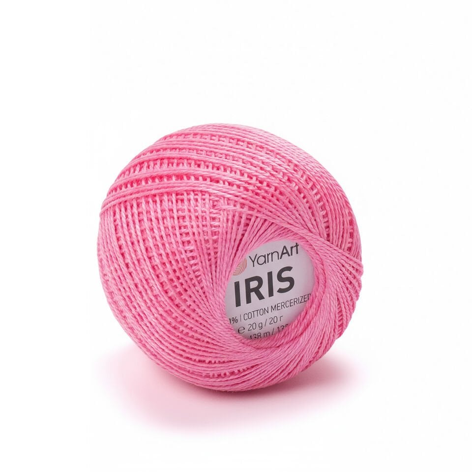 YARNART IRIS - MERSERİZE DANTEL İPİ KOYU PEMBE - 915