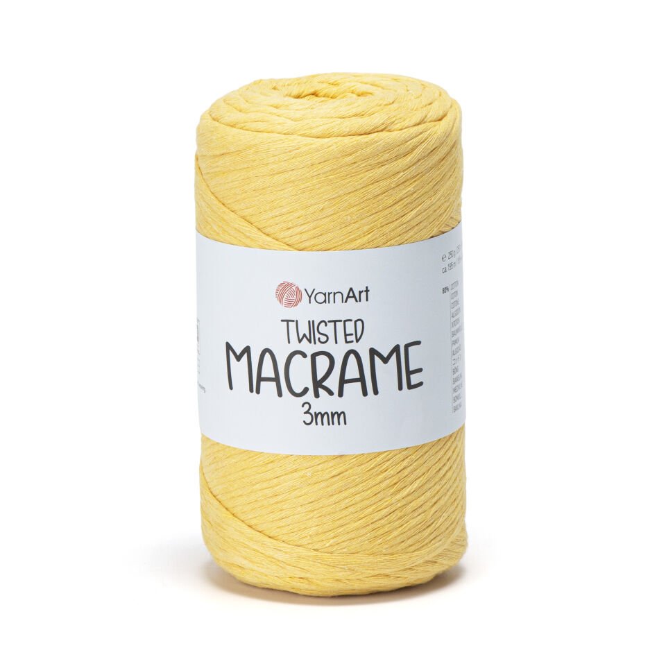 YARNART TWISTED MACRAME 3 MM - MAKROME EL ÖRGÜ İPİ HARDAL - 764