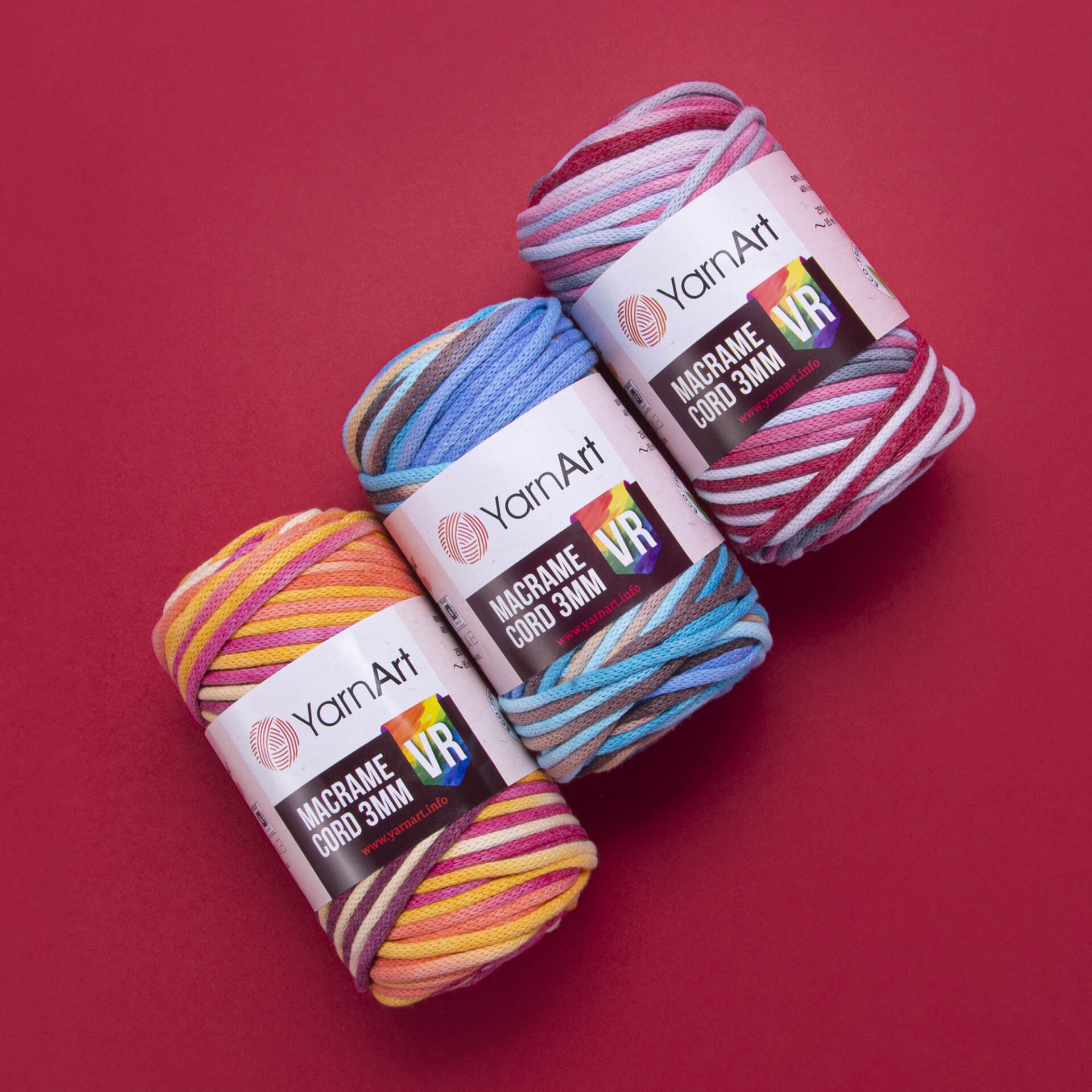 YARNART MACRAME CORD 3 MM VR - MAKROME EL ÖRGÜ İPİ