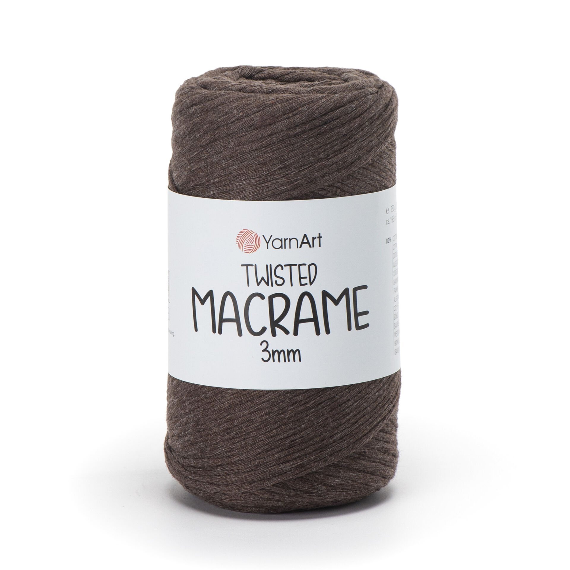 YARNART TWISTED MACRAME 3 MM - MAKROME EL ÖRGÜ İPİ KAHVERENGİ - 769