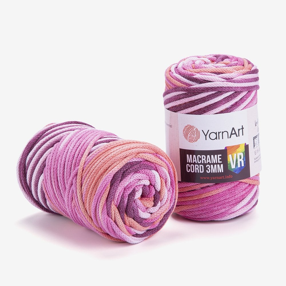 YARNART MACRAME CORD 3 MM VR - MAKROME EL ÖRGÜ İPİ EBRULİ - 911