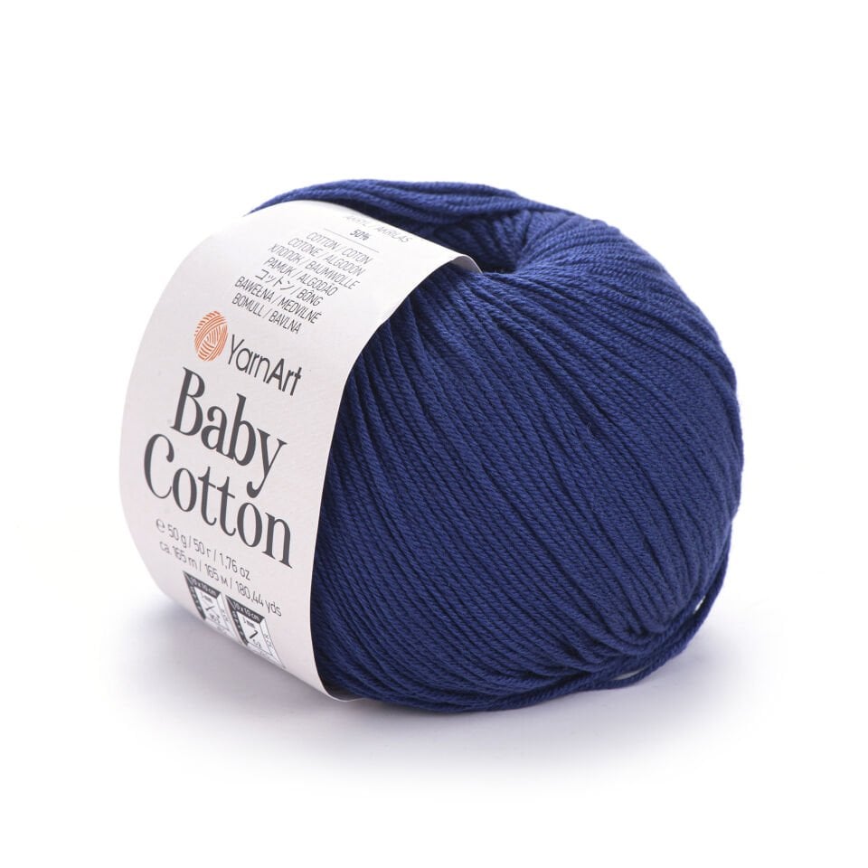 YARNART BABY COTTON - BEBEK EL ÖRGÜ İPİ LACİVERT - 459