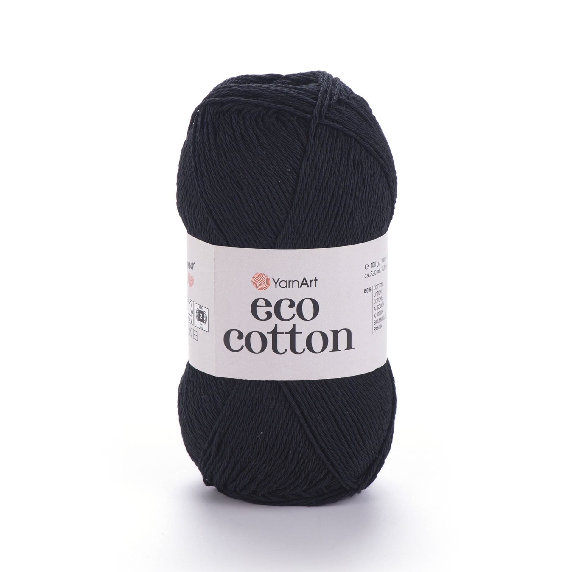 YARNART ECO COTTON - EL ÖRGÜ İPİ SİYAH - 761