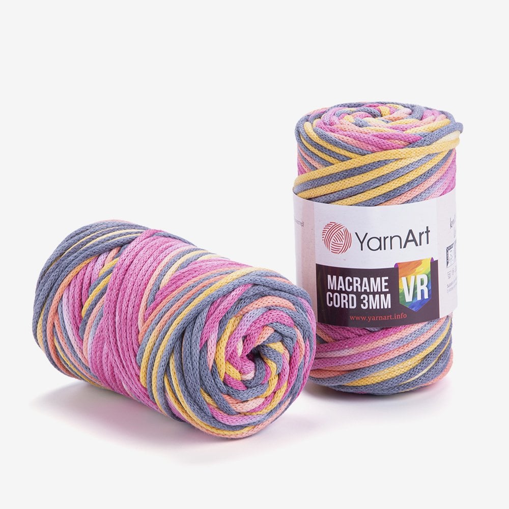 YARNART MACRAME CORD 3 MM VR - MAKROME EL ÖRGÜ İPİ EBRULİ - 913