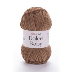 YARNART DOLCE BABY - KADİFE, BEBEK EL ÖRGÜ İPİ KAHVERENGİ - 765
