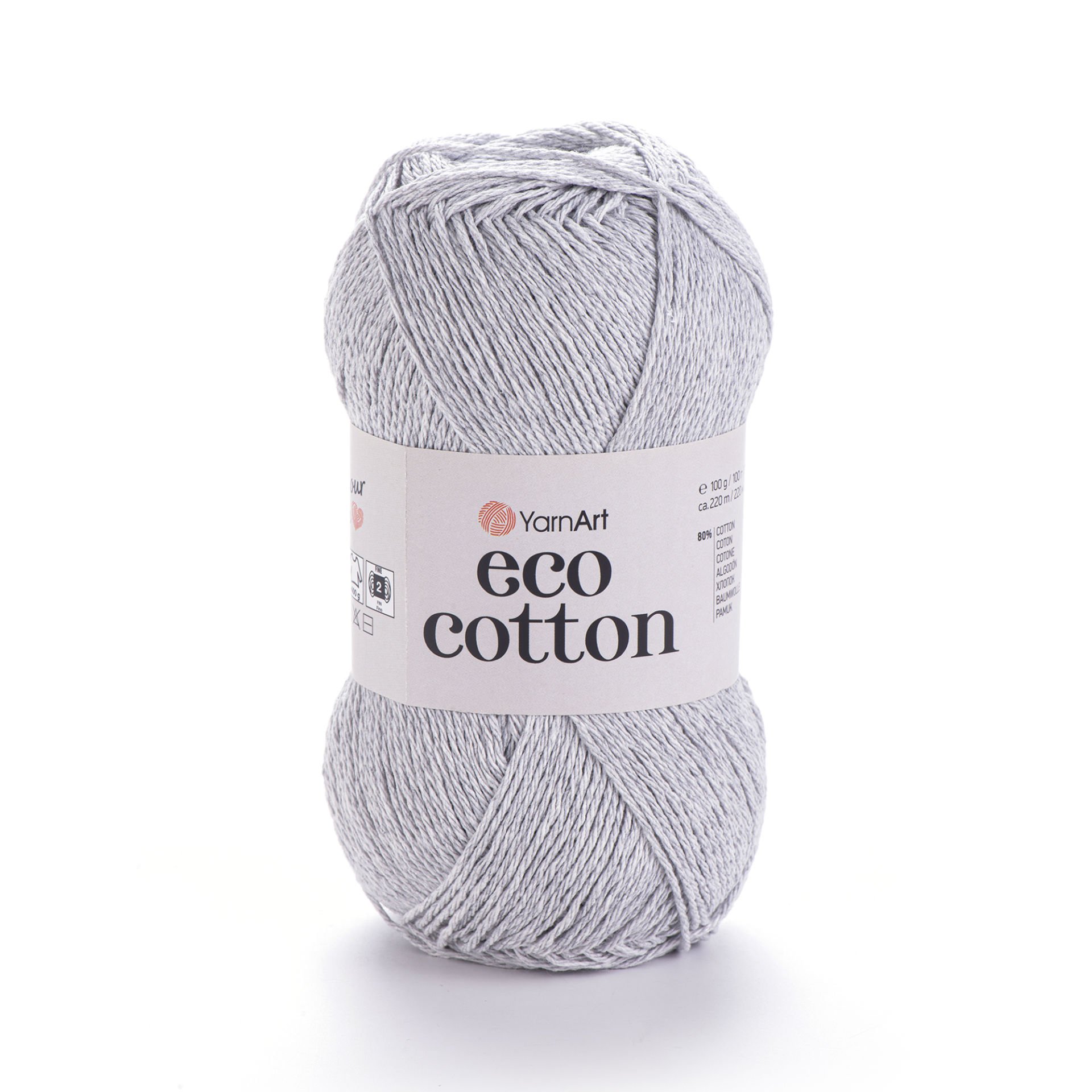 YARNART ECO COTTON - EL ÖRGÜ İPİ GRİ - 763