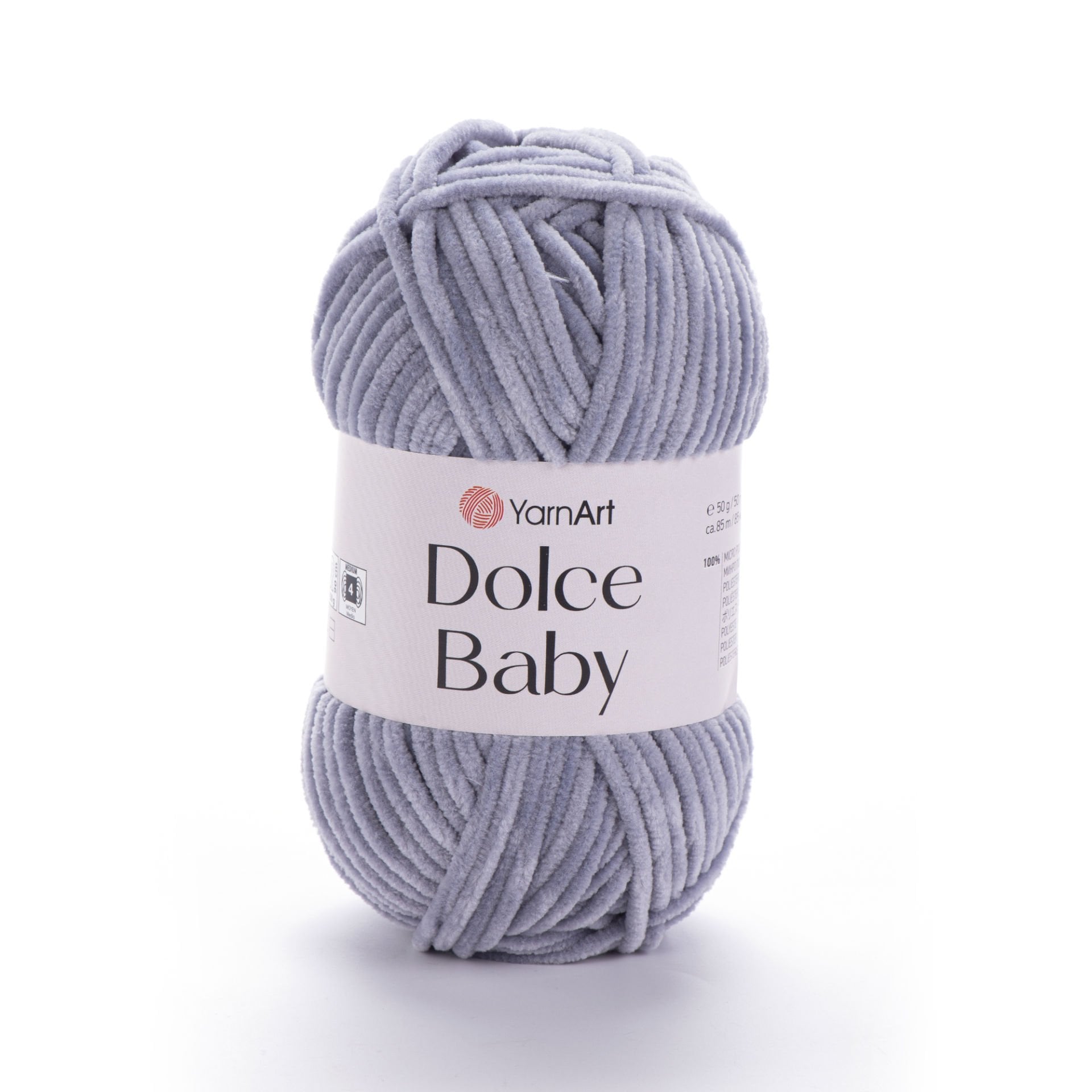 YARNART DOLCE BABY - KADİFE, BEBEK EL ÖRGÜ İPİ GRİ - 782