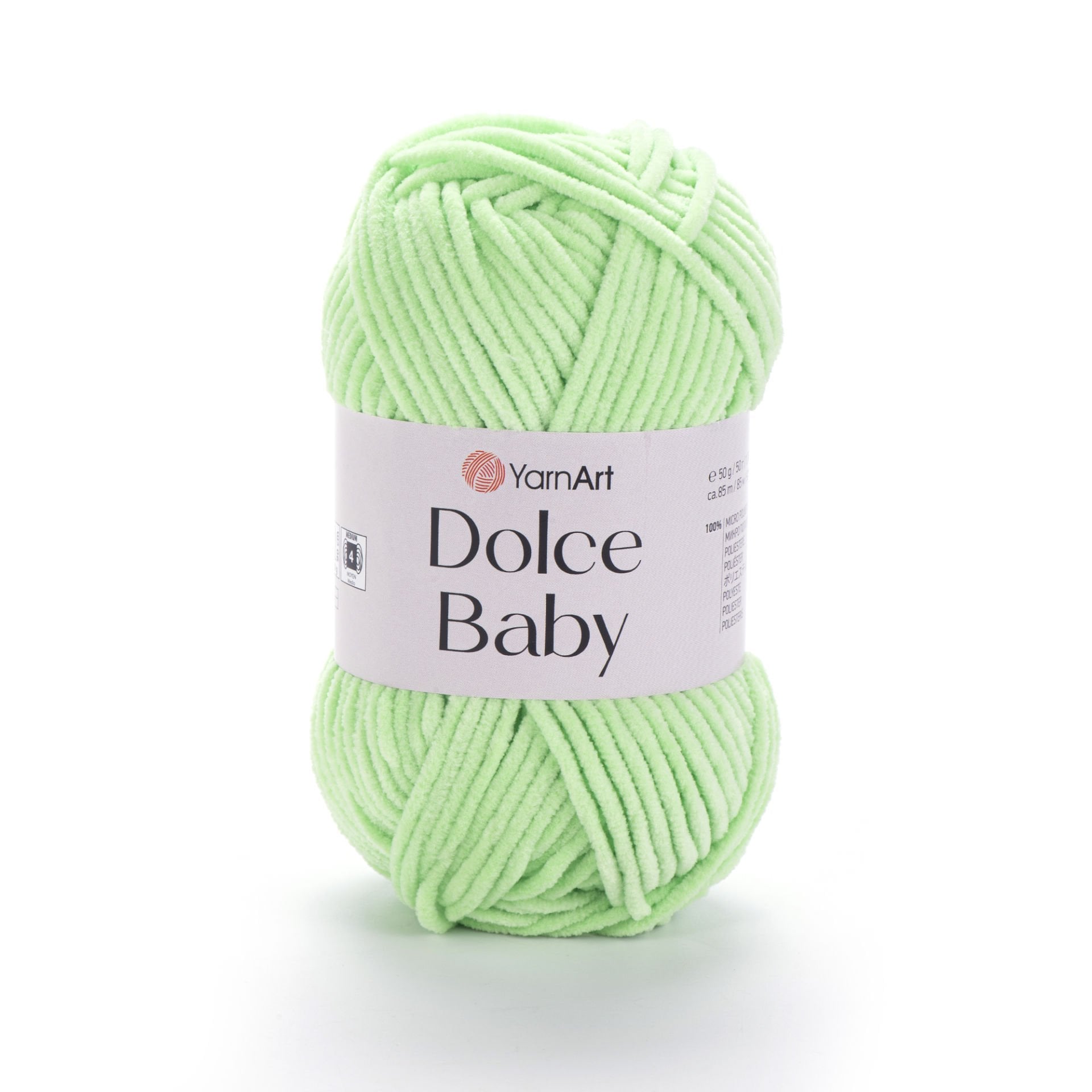 YARNART DOLCE BABY - KADİFE, BEBEK EL ÖRGÜ İPİ YEŞİL - 850