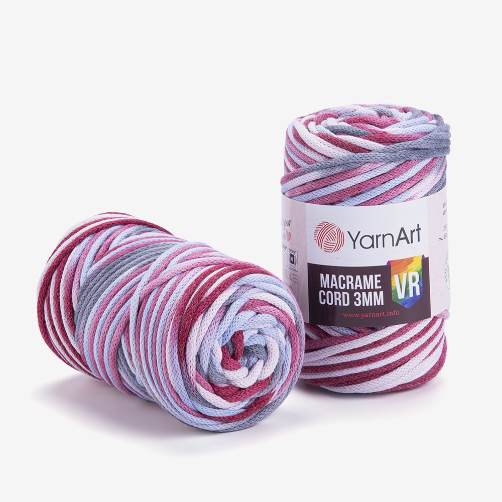 YARNART MACRAME CORD 3 MM VR - MAKROME EL ÖRGÜ İPİ EBRULİ - 917