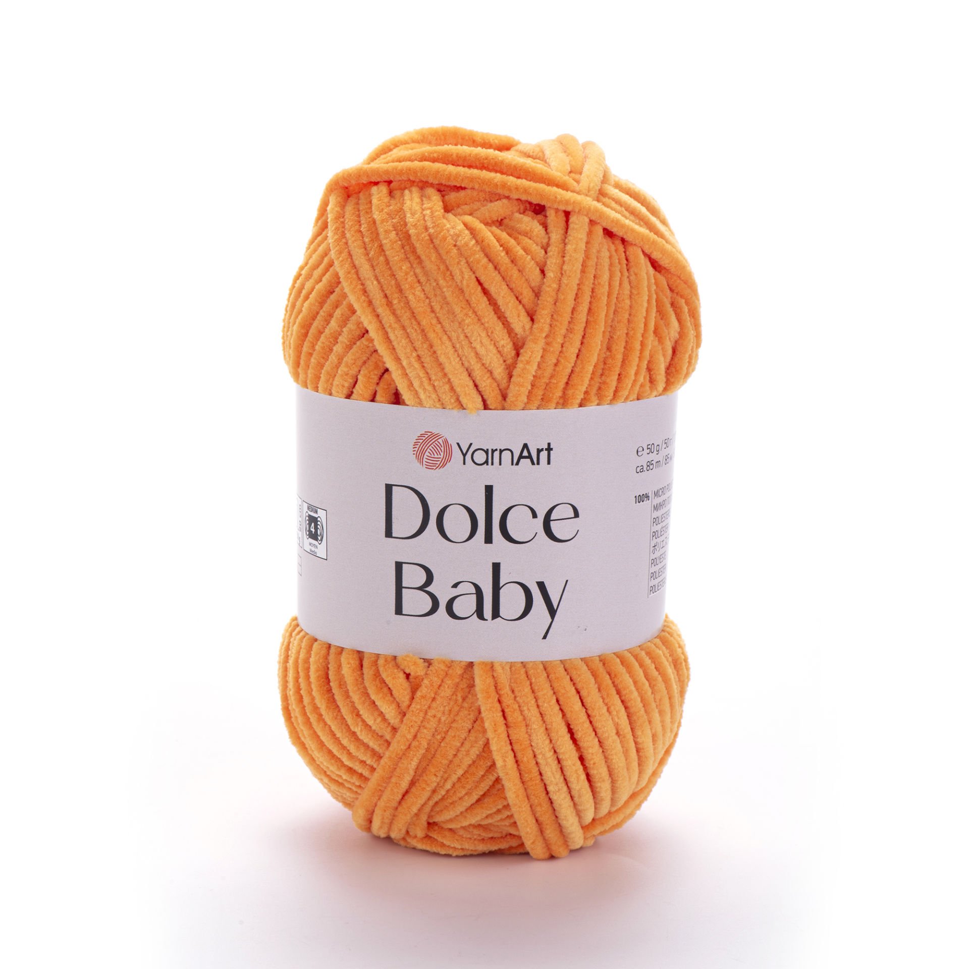 YARNART DOLCE BABY - KADİFE, BEBEK EL ÖRGÜ İPİ TURUNCU - 852