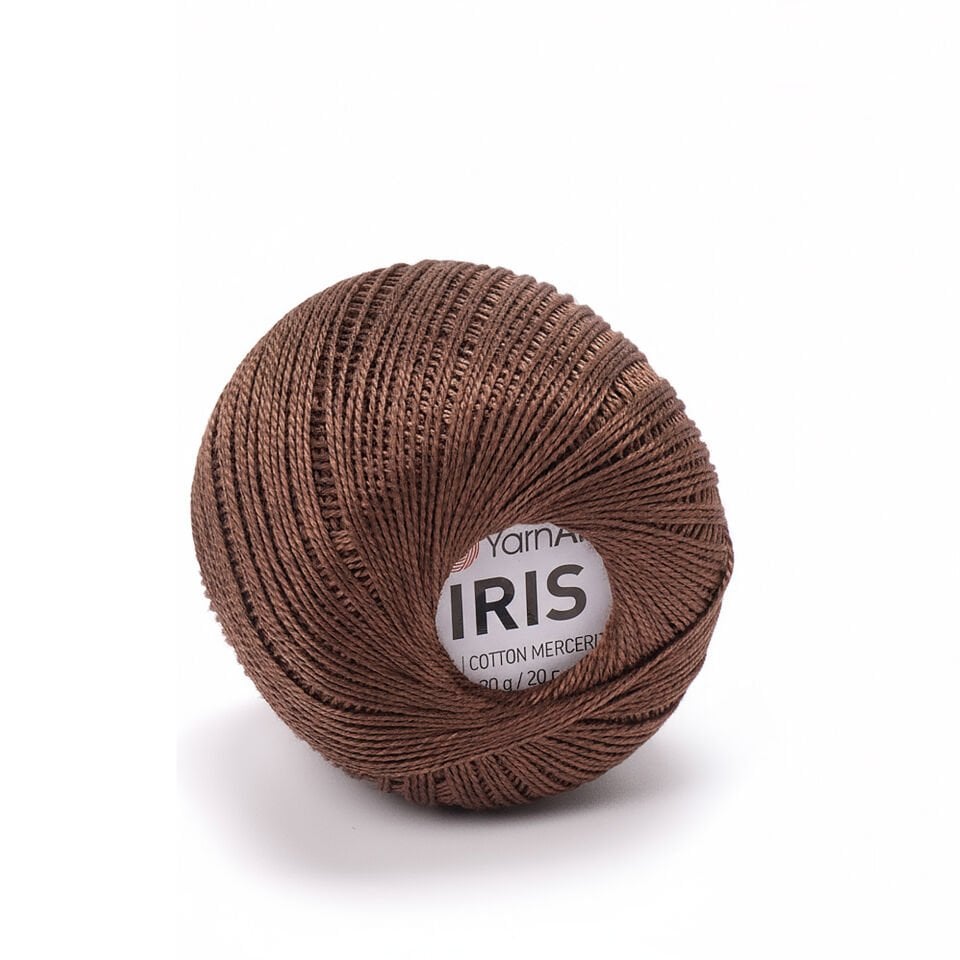 YARNART IRIS - MERSERİZE DANTEL İPİ KIZIL KAHVE - 932