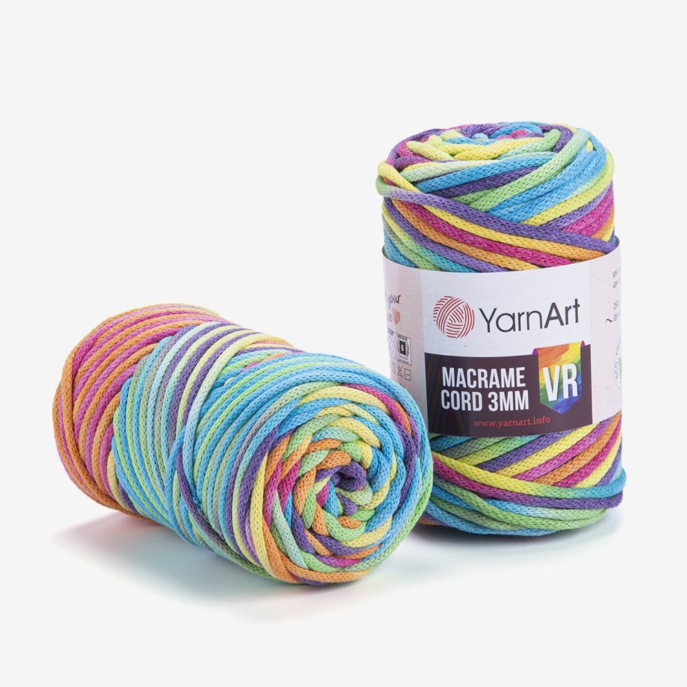 YARNART MACRAME CORD 3 MM VR - MAKROME EL ÖRGÜ İPİ EBRULİ - 919