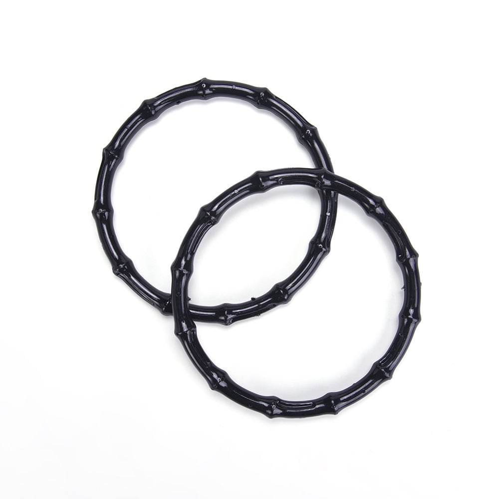 BAMBU GÖRÜNÜMLÜ ÇANTA SAPI 15 CM 2 ADET SİYAH