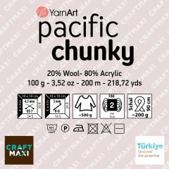 YARNART PACIFIC CHUNKY - EBRULİ EL ÖRGÜ İPİ EBRULİ - 300