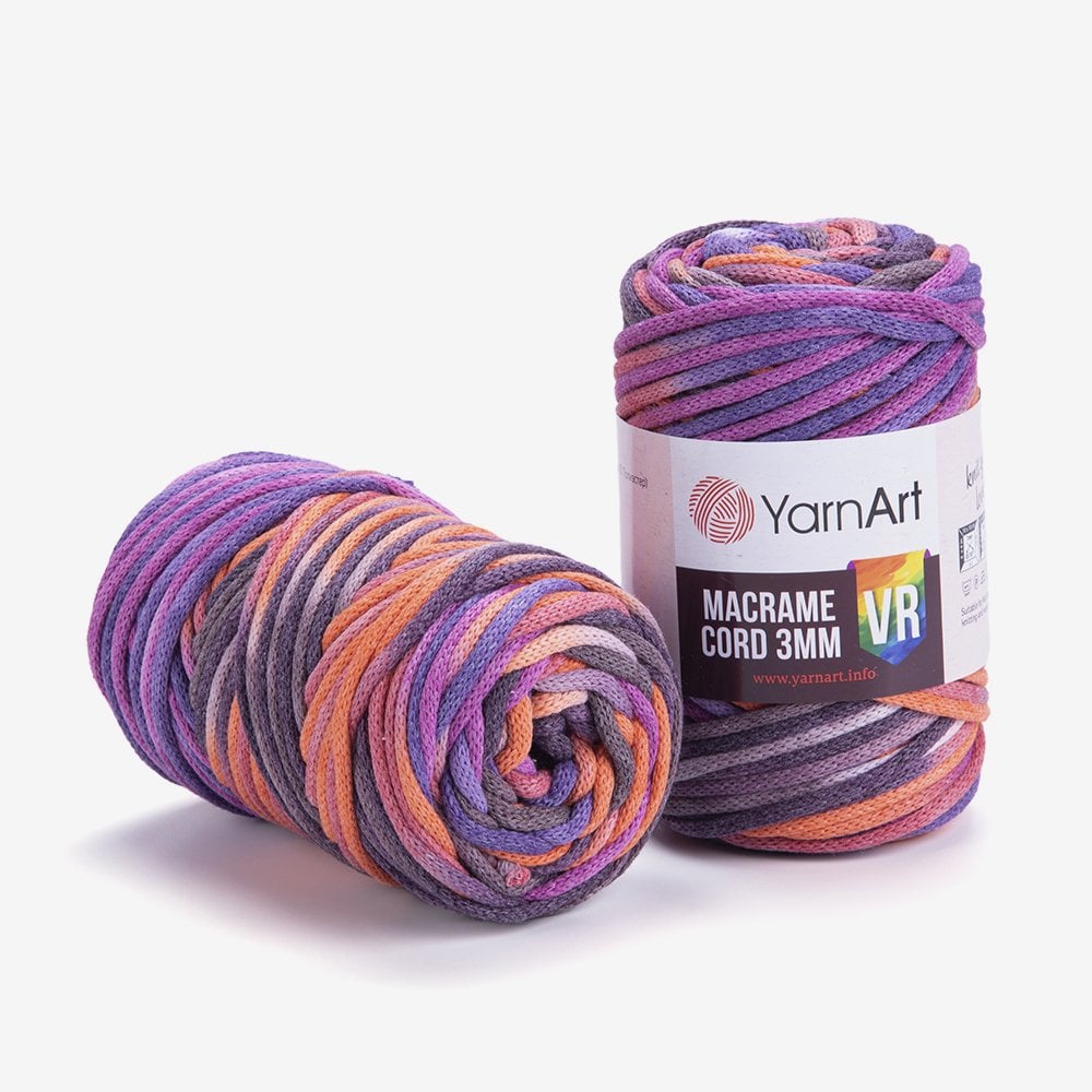 YARNART MACRAME CORD 3 MM VR - MAKROME EL ÖRGÜ İPİ EBRULİ - 922