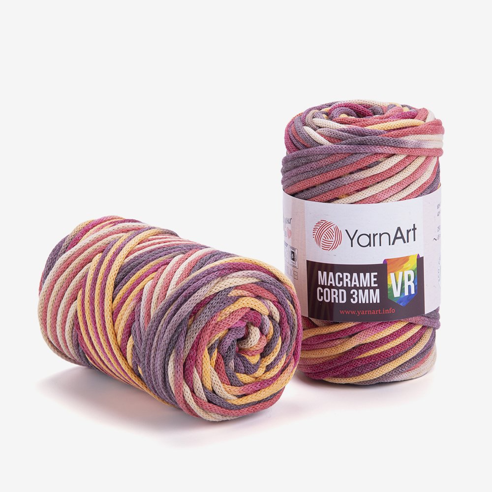 YARNART MACRAME CORD 3 MM VR - MAKROME EL ÖRGÜ İPİ EBRULİ - 923