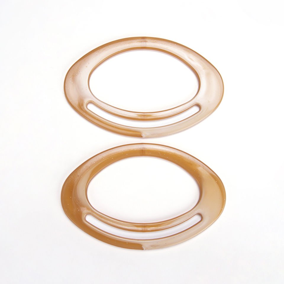 KESİKLİ OVAL ÇANTA SAPI 2 ADET BEJ