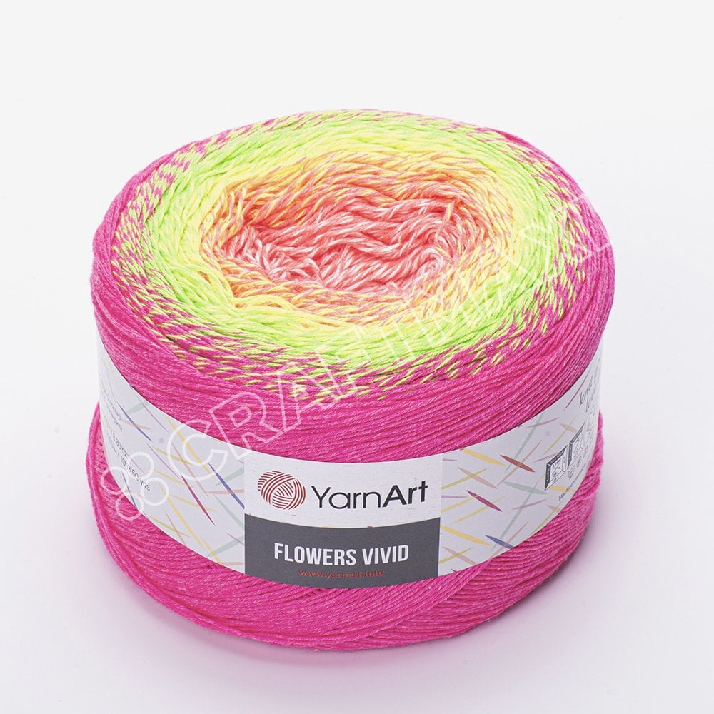 YARNART FLOWERS VIVID - EBRULİ EL ÖRGÜ İPİ EBRULİ - 507