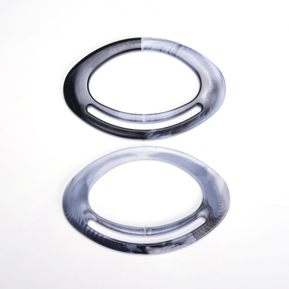 KESİKLİ OVAL ÇANTA SAPI 2 ADET SİYAH