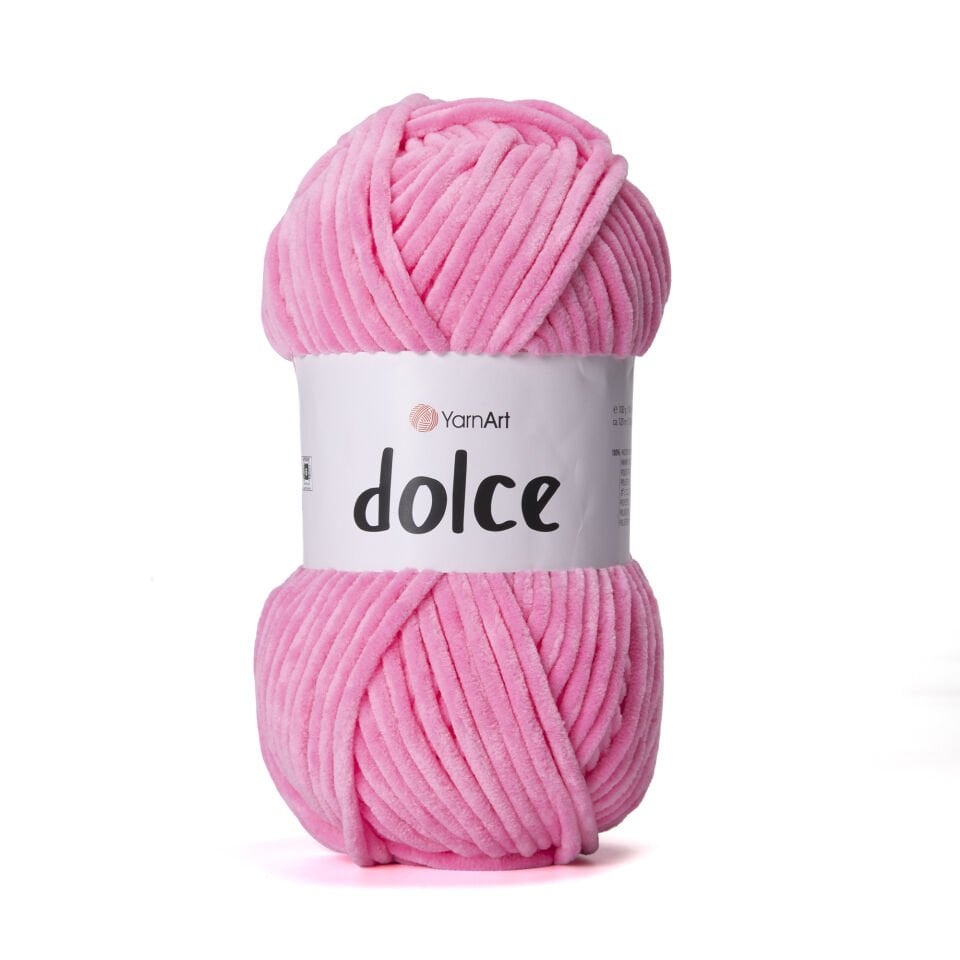 YARNART DOLCE - KADİFE EL ÖRGÜ İPİ PEMBE - 858