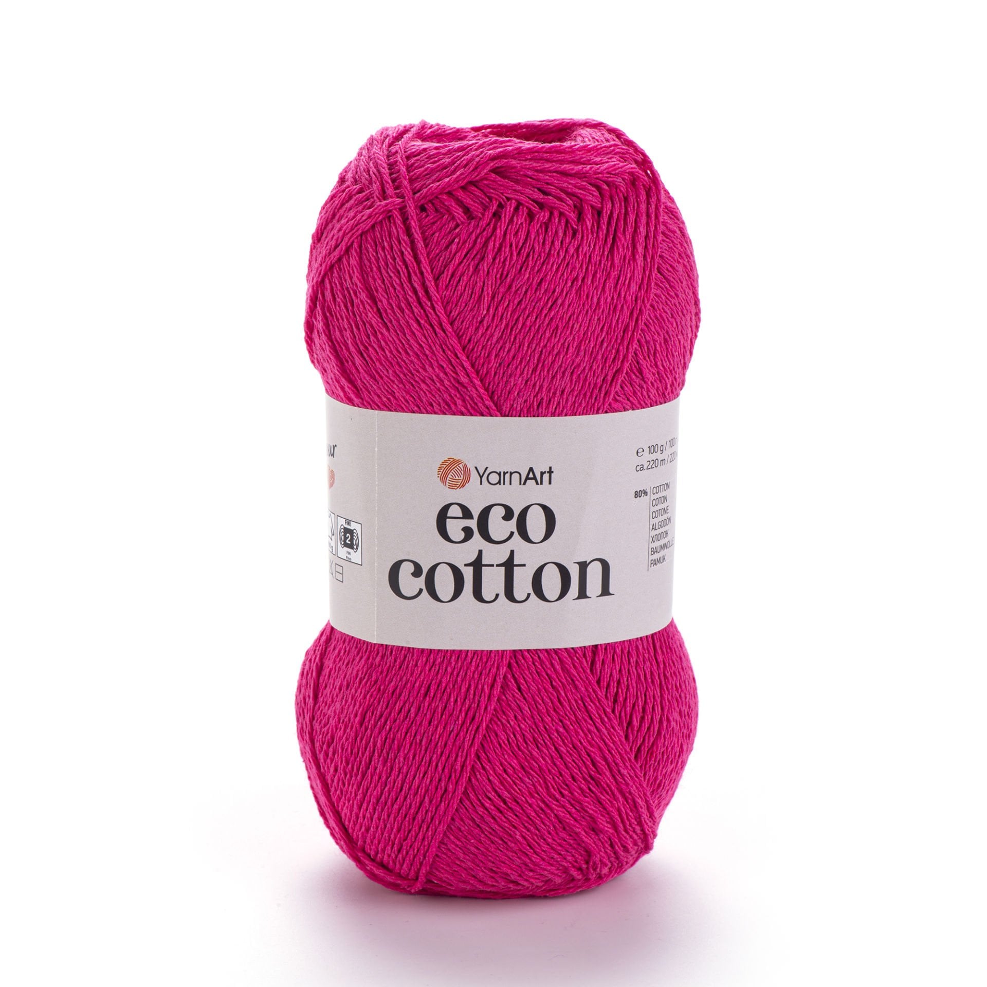 YARNART ECO COTTON - EL ÖRGÜ İPİ FUŞYA - 775