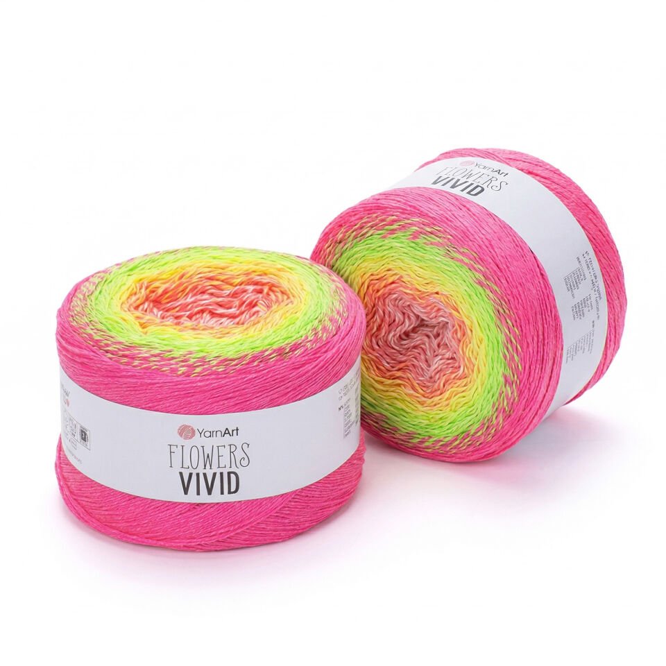 YARNART FLOWERS VIVID - EBRULİ EL ÖRGÜ İPİ EBRULİ - 507