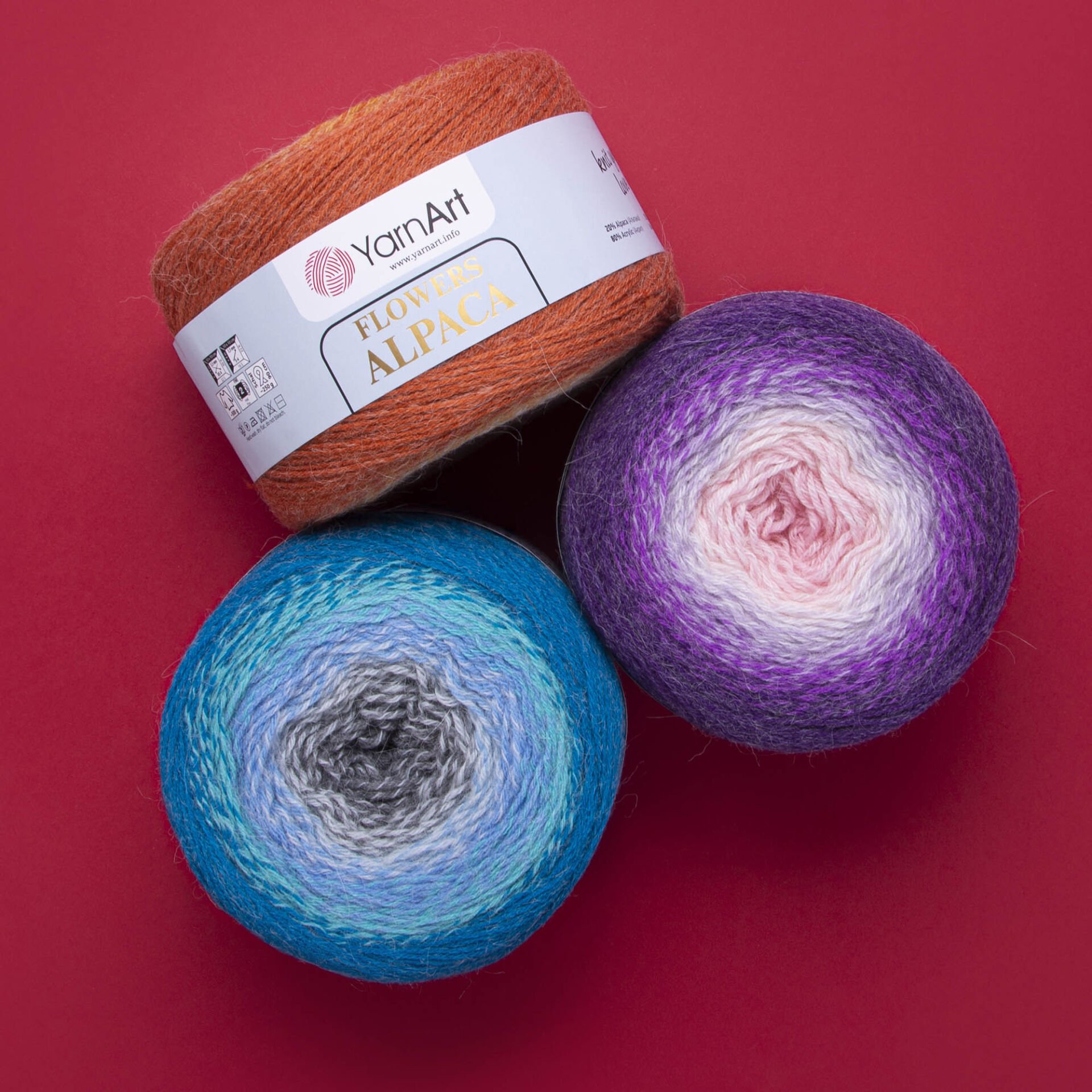 YARNART FLOWERS ALPACA - EBRULİ EL ÖRGÜ İPİ YARNART EBRULİ İPLER