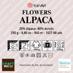YARNART FLOWERS ALPACA - EBRULİ EL ÖRGÜ İPİ EBRULİ - 423