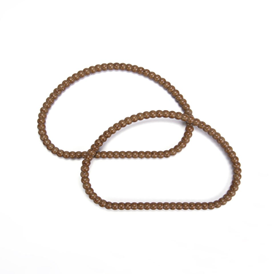 D MODEL BONCUKLU ÇANTA SAPI 2 ADET KAHVERENGİ