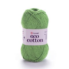 YARNART ECO COTTON - EL ÖRGÜ İPİ AÇIK YEŞİL - 802