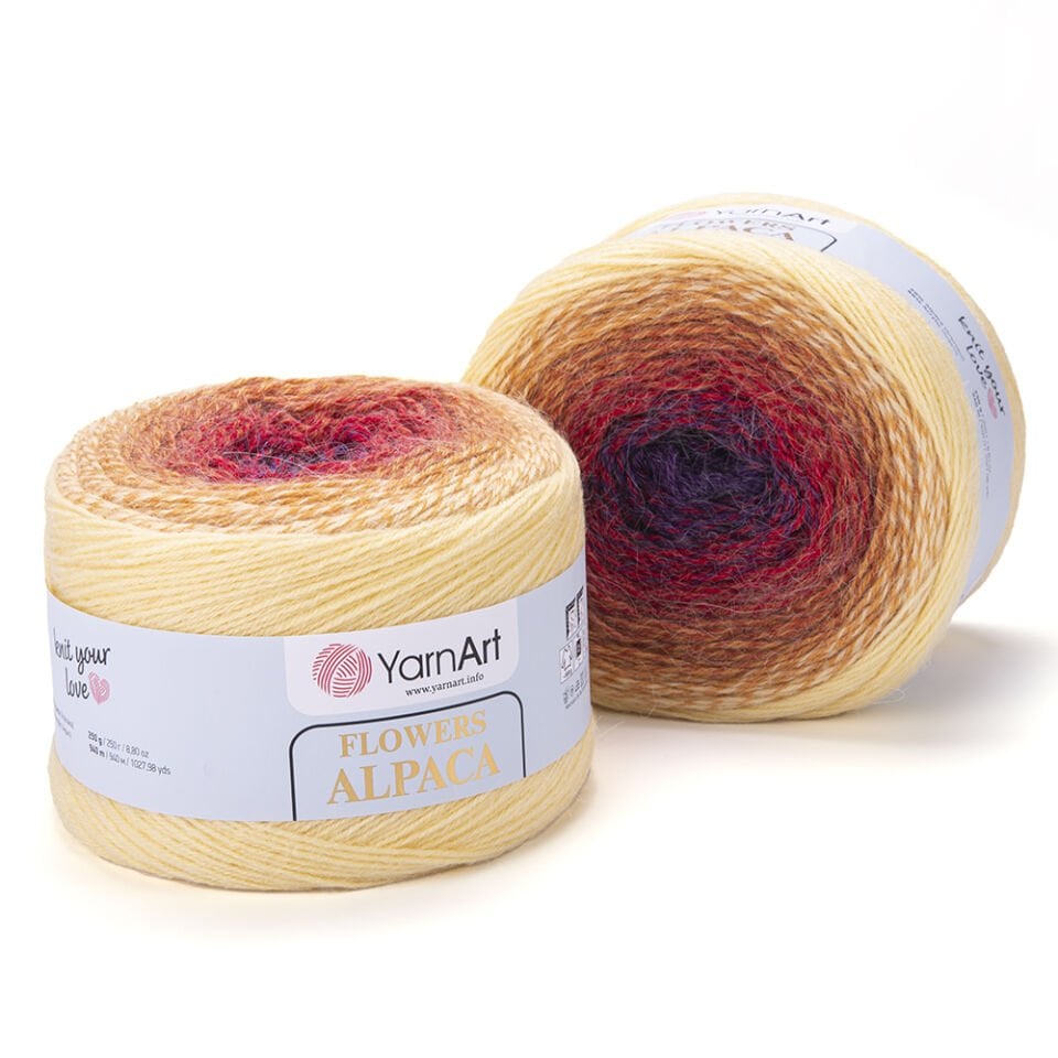 YARNART FLOWERS ALPACA - EBRULİ EL ÖRGÜ İPİ EBRULİ - 418