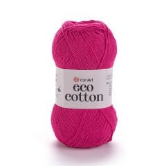 YARNART ECO COTTON - EL ÖRGÜ İPİ FOSFORLU PEMBE - 803