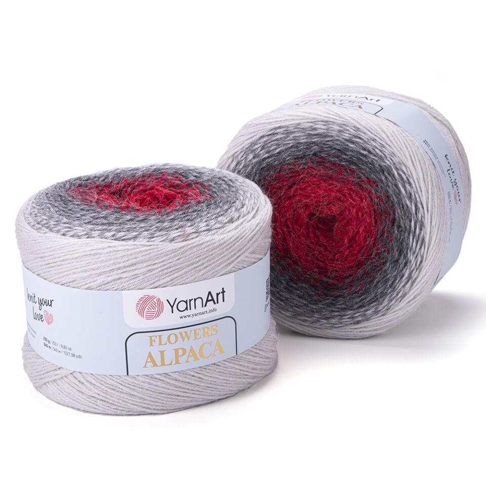 YARNART FLOWERS ALPACA - EBRULİ EL ÖRGÜ İPİ EBRULİ - 436