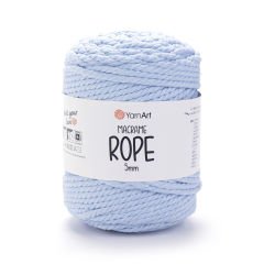 YARNART MACRAME ROPE 5 MM - MAKROME EL ÖRGÜ İPİ AÇIK MAVİ - 760