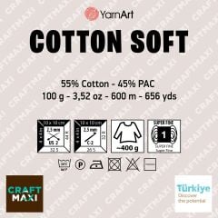 YARNART COTTON SOFT - EL ÖRGÜ İPİ SİYAH - 53
