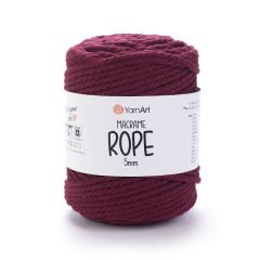 YARNART MACRAME ROPE 5 MM - MAKROME EL ÖRGÜ İPİ VİŞNE ÇÜRÜĞÜ - 781