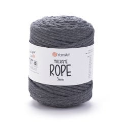 YARNART MACRAME ROPE 5 MM - MAKROME EL ÖRGÜ İPİ GRİ - 758