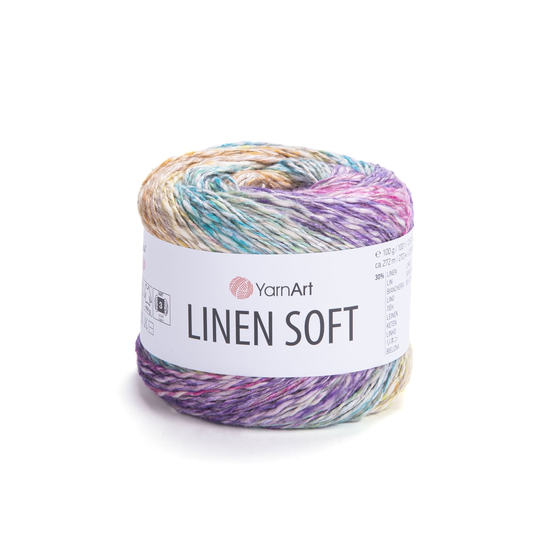 YARNART LINEN SOFT - EL ÖRGÜ İPİ EBRULİ - 7401