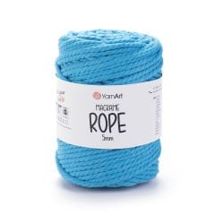 YARNART MACRAME ROPE 5 MM - MAKROME EL ÖRGÜ İPİ MAVİ - 763