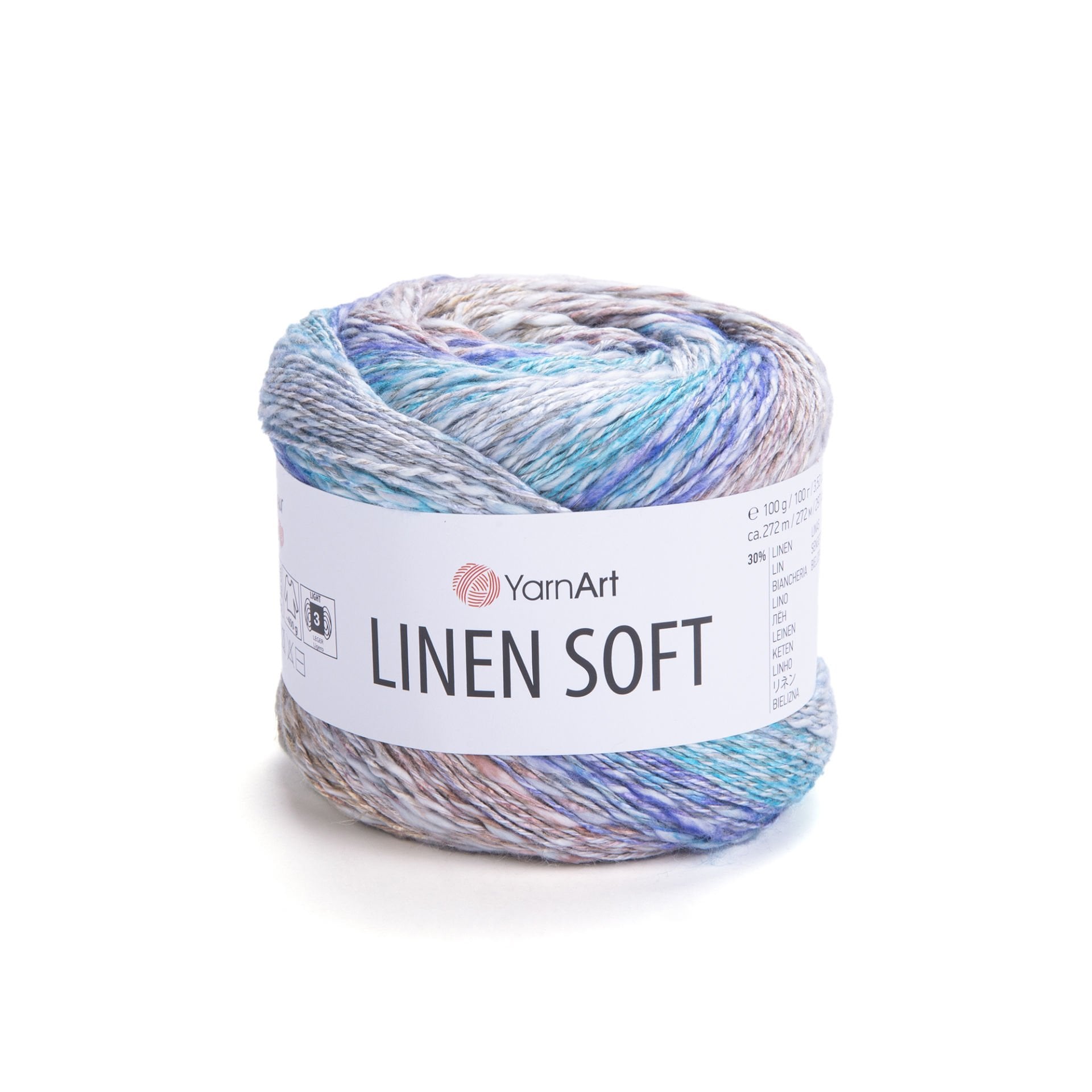 YARNART LINEN SOFT - EL ÖRGÜ İPİ EBRULİ - 7402
