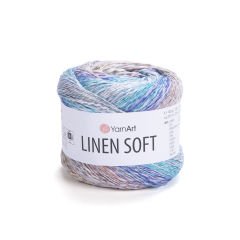 YARNART LINEN SOFT - EL ÖRGÜ İPİ EBRULİ - 7402