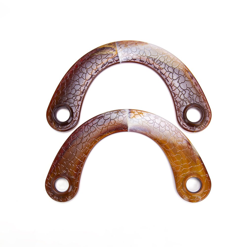 DERİ GÖRÜNÜMLÜ C MODEL ÇANTA SAPI 2 ADET AMBER