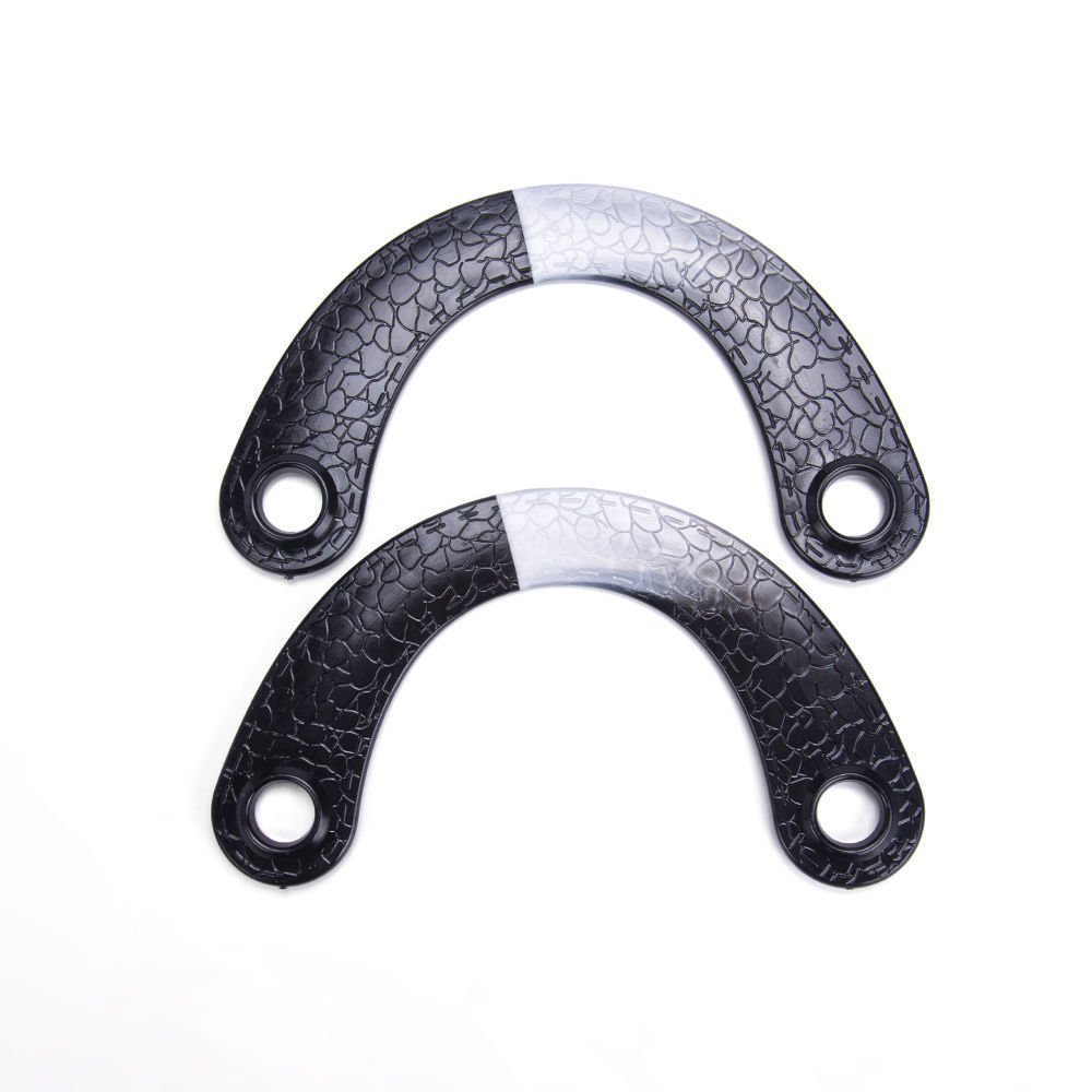 DERİ GÖRÜNÜMLÜ C MODEL ÇANTA SAPI 2 ADET SİYAH-BEYAZ